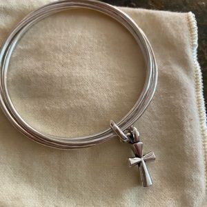 Retired James Avery St Teresa bangle bracelet